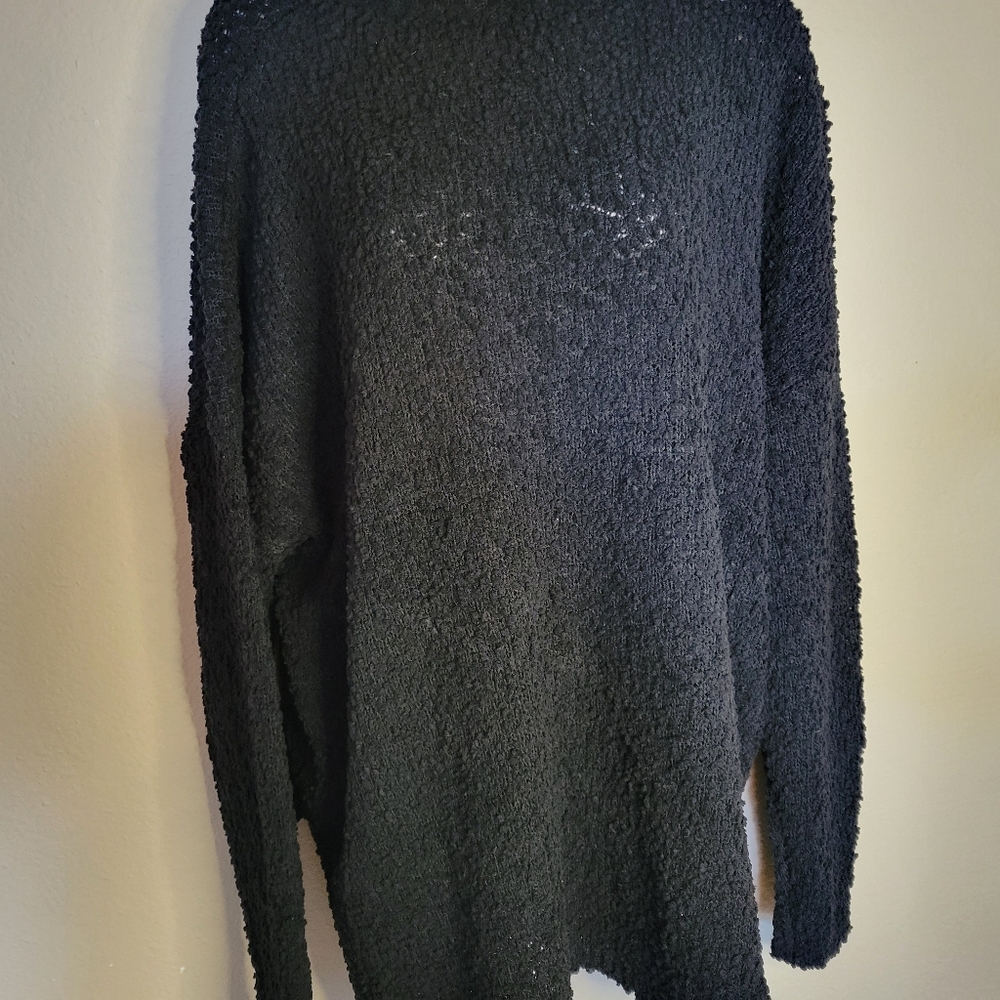 Super soft black textured sweater